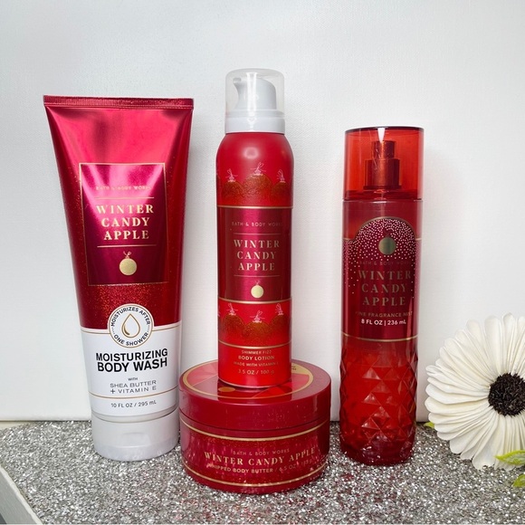 Bath & Body Works Winter Candy Apple Body Care Gift Set NWT - Picture 2 of 5